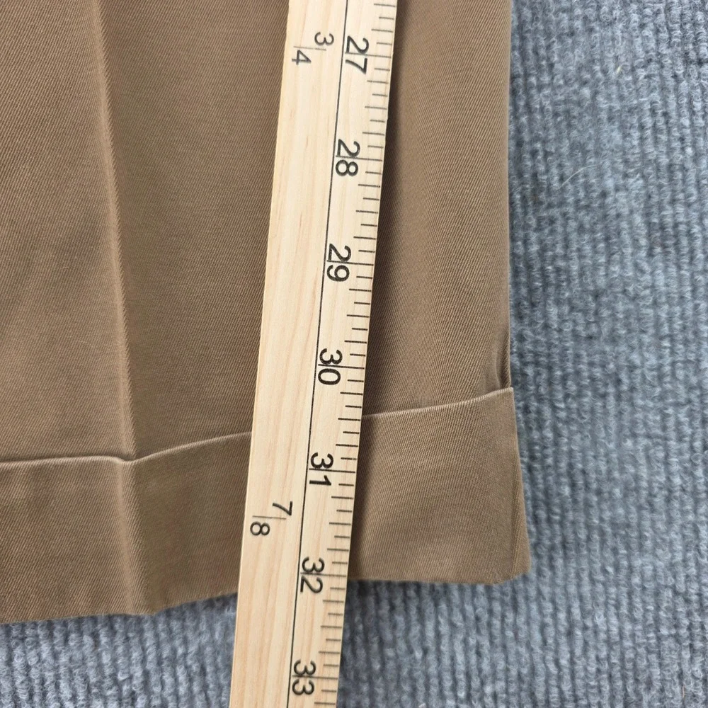 Polo Ralph Lauren Hammond Pant Mens 40x32 Brown Pleated Cuffed Cotton Chinos